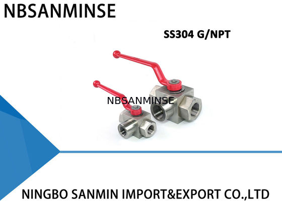Industrial Hydraulic Ball Valve High Pressure Water Ball Valve Three Way Good Performance