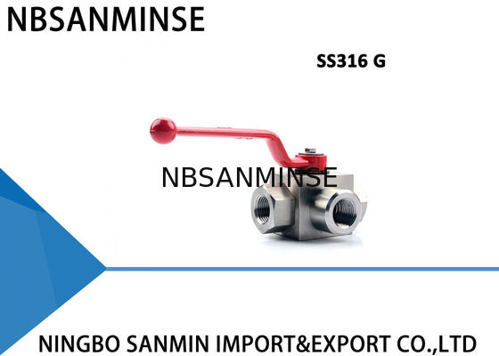 KHB3K SS316 Three Way Hydraulic Ball Valve Corrosion Resistance Normal Temperature