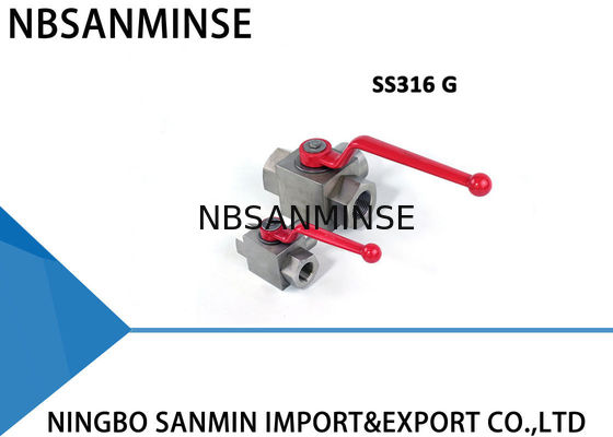 KHB3K SS316 Three Way Hydraulic Ball Valve Corrosion Resistance Normal Temperature