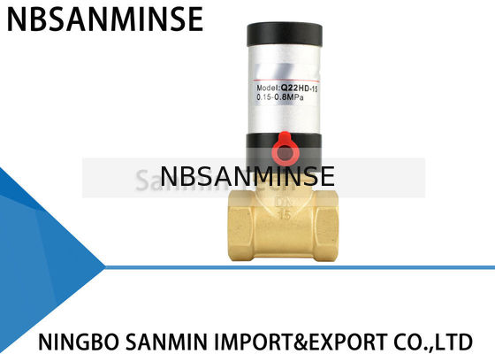 Q22HD Series Pneumatic Control Valve  Brass Stainless Steel Material Air Powered Piston Valve for water air