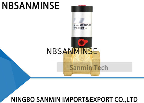 Q22HD Series Pneumatic Control Valve  Brass Stainless Steel Material Air Powered Piston Valve for water air