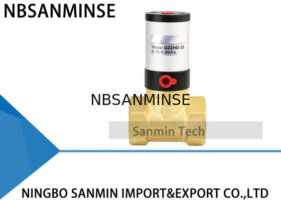 Q22HD Series Pneumatic Control Valve  Brass Stainless Steel Material Air Powered Piston Valve for water air