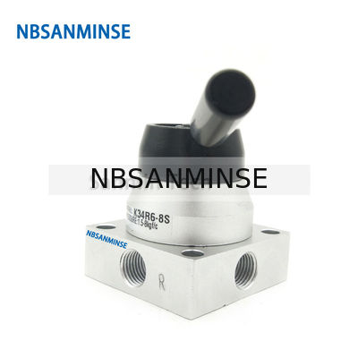 NBSANMINSE K34R6 G1/4" Hand Switching Valve Drawing Valve Mechanical Pneumatic Manual Valve G 1/4 Thread