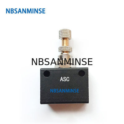 NBSANMINSE ASC G1/8 1/4 3/8 1/2 Precision Flow Control Valve Pneumatic Air Valve Flow Adjusting Normal Temperature