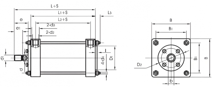QGA, QGAⅠ Series Basic Type Cylinder