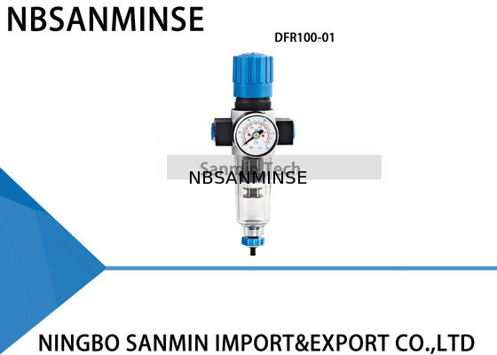 Blue Black Pneumatic Filter Regulator Lubricator Air Source Equipment