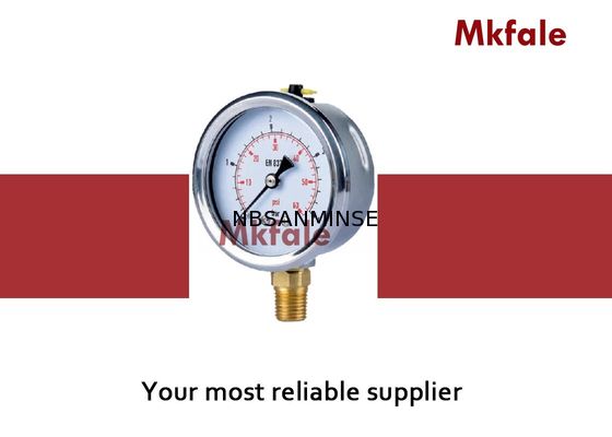 SM1SP One Piece Connection Liquid Pressure Gauge With Crimped Case